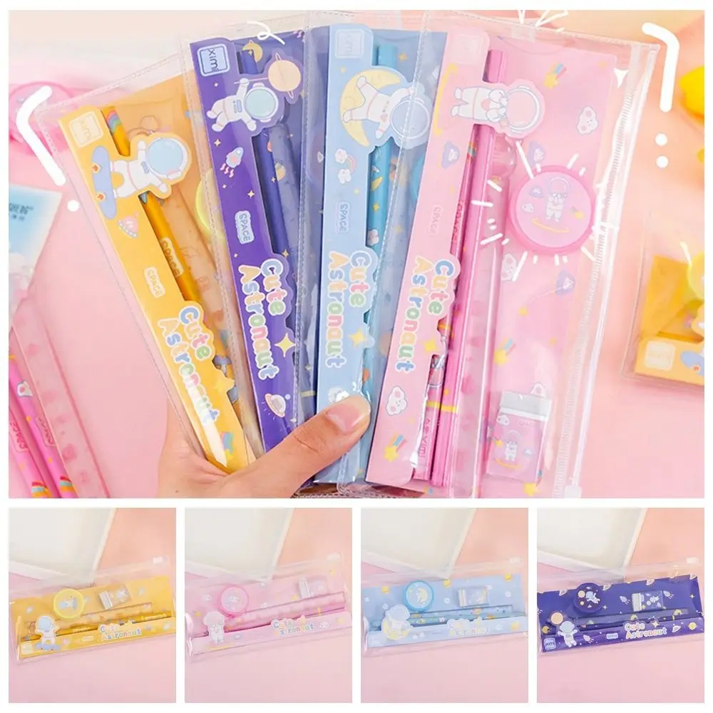 

Studying Pencil Eraser Ruler Sets Creative Drawing Writing Student Stationery Sets Learning School Supplies Kindergarten