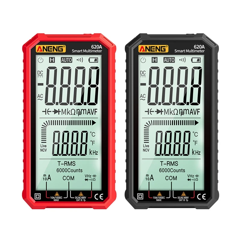 

ANENG 620A Digital Smart Transistor Testers 6000 Counts True RMS Auto