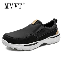 lightweight casual leather shoes men outdoor thick sole massage platform shoes walkking comfty slip on leather men shoe footwear