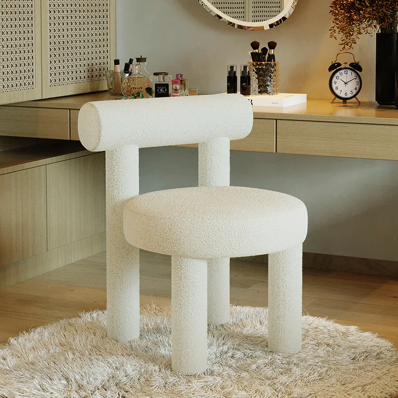 

Скандинавская Минималистичная технология тканевый стул для макияжа для спальни сетчатый красный ins стол детский книжный стул