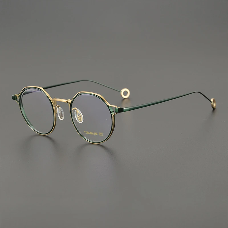 

2023 модные круглые оправы для очков, мужские винтажные дизайнерские очки из чистого титана, оптические очки для близорукости, женские индивидуализированные очки для чтения