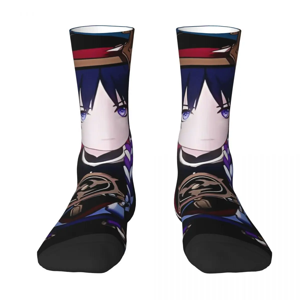 Асимметричные чулки Scaramouche Genshin новинка на заказ весенние нескользящие носки