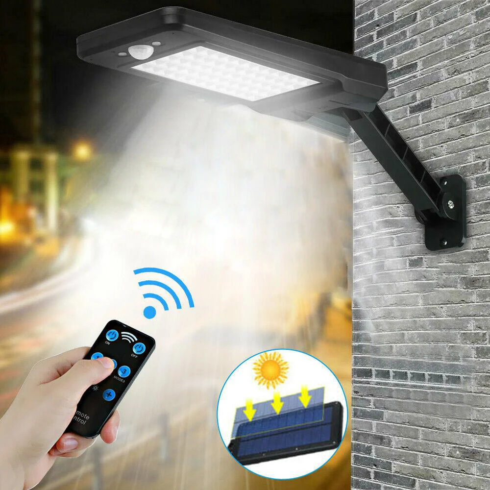 

Solar Power Wall Street Light Home Garden 60 LED Lamp Waterproof IP65 Light