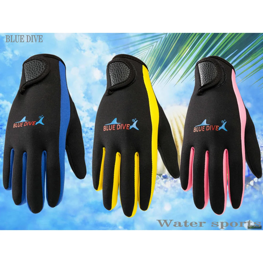 

Diving Gloves for Men and Women Wear Non Gloves Snorkeling Scratch Prevention (Blue Bar L)
