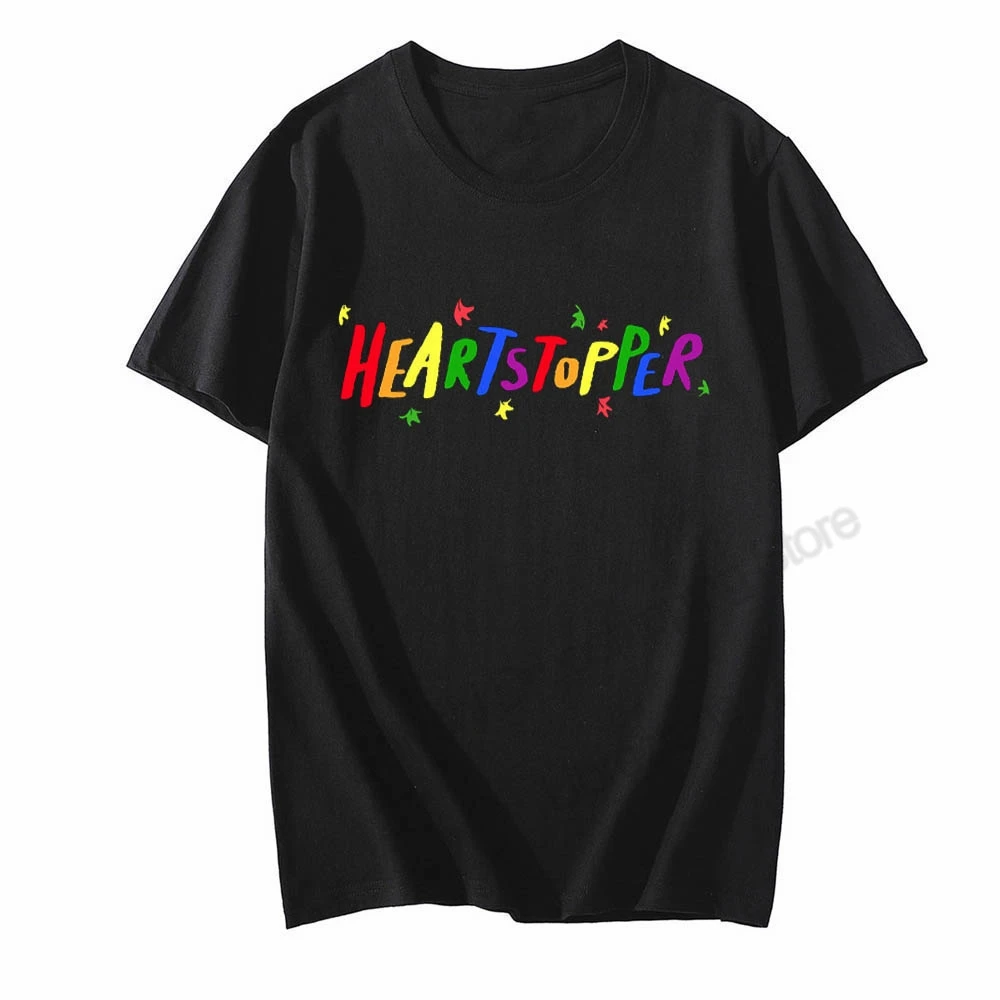 

Tv Series Heartstopper T Shirt Kid Hip Hop Tee Top Cotton Tshirt Women Summer Tshirt Nick And Charlie Men Women Fashion T-shirts