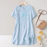 traditional summer t shirt casual short sleeve chinese blouse women tops trousers cotton linen ancient tang suit hanfu clothing