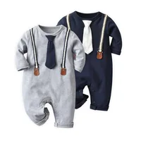 Baby Boys Gentleman Outfits Suits Clothing Set Spring and Autumn Children One-Pieces suit Boutique Kids Clothing
