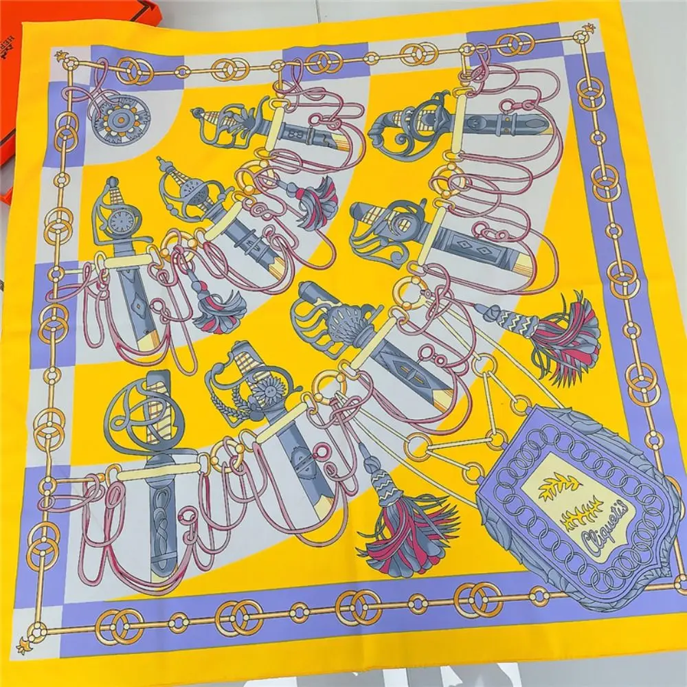 Квадратные шарфы ручной работы новинка роскошная бандана 90 см Солнцезащитный