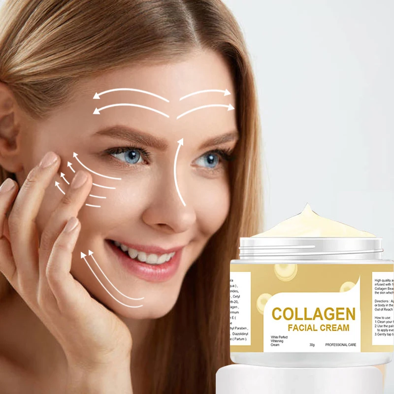 

Collagen Wrinkle Remover Face Cream Lifting Firming Anti-Aging Whitening Moisturizing Products Fades Fine Lines Brighten Care
