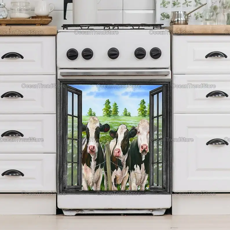 

Dairy Cows Magnet Cover, Cow Magnetic Dishwasher, Cow Dishwasher Sticker, Cow Decor, Funny Cow Dishwasher, Gift For Mom LNG15220