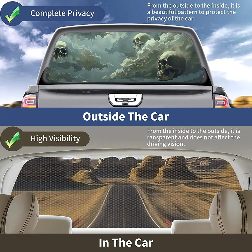 Удивительные черепа поплавок в облаке наклейка на заднее лобовое стекло