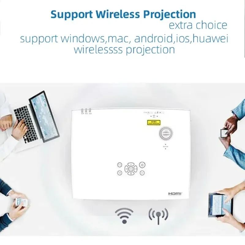 Yinzam WU7 High Lumens 3LCD-проектор с 10000 люмен 1920x1200p UHD 4K для наружных голограммных