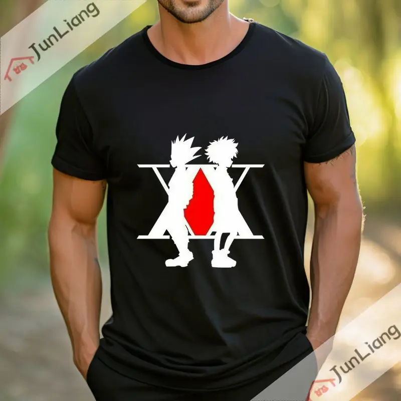 

Рубашка унисекс с японским аниме, свободная уличная сувенирная футболка в форме охотника, манги, подарок