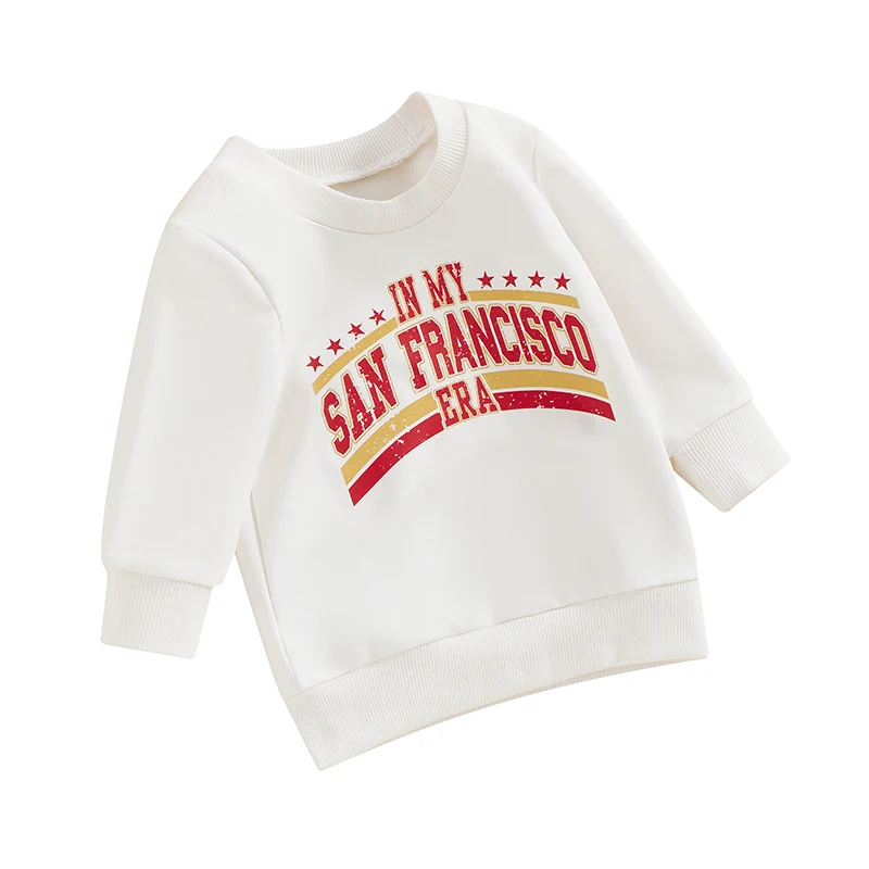 Футбольная Одежда для маленьких мальчиков и девочек свитшот с круглым вырезом