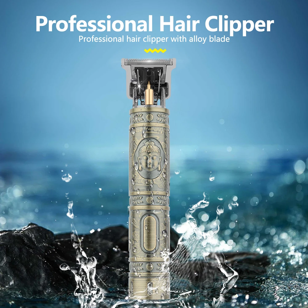 

Men's electric hair clipper retro hair clipper professional razor rechargeable hair clipper Longfo T9
