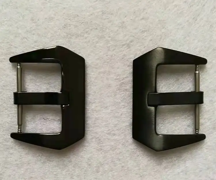 

316L 20mm 22mm 24mm 26mm Brushed Polish Silver Black Stainless Steel Watch band Screw Pin Buckle For PAM Big Pilot Watch