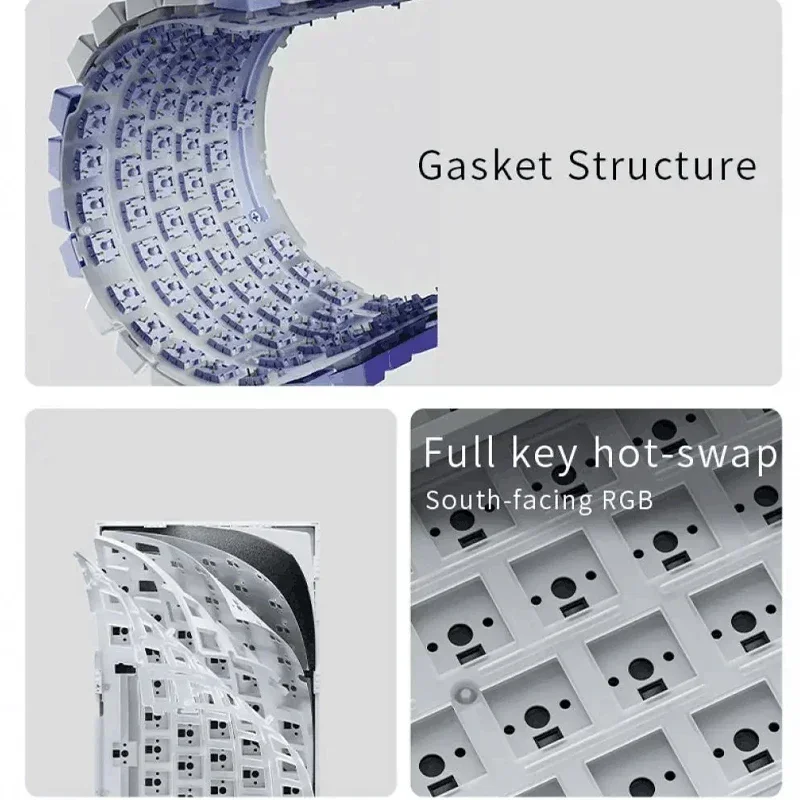 Ajazz Ak820 Проводная механическая клавиатура Многофункциональная ручка Игровая с
