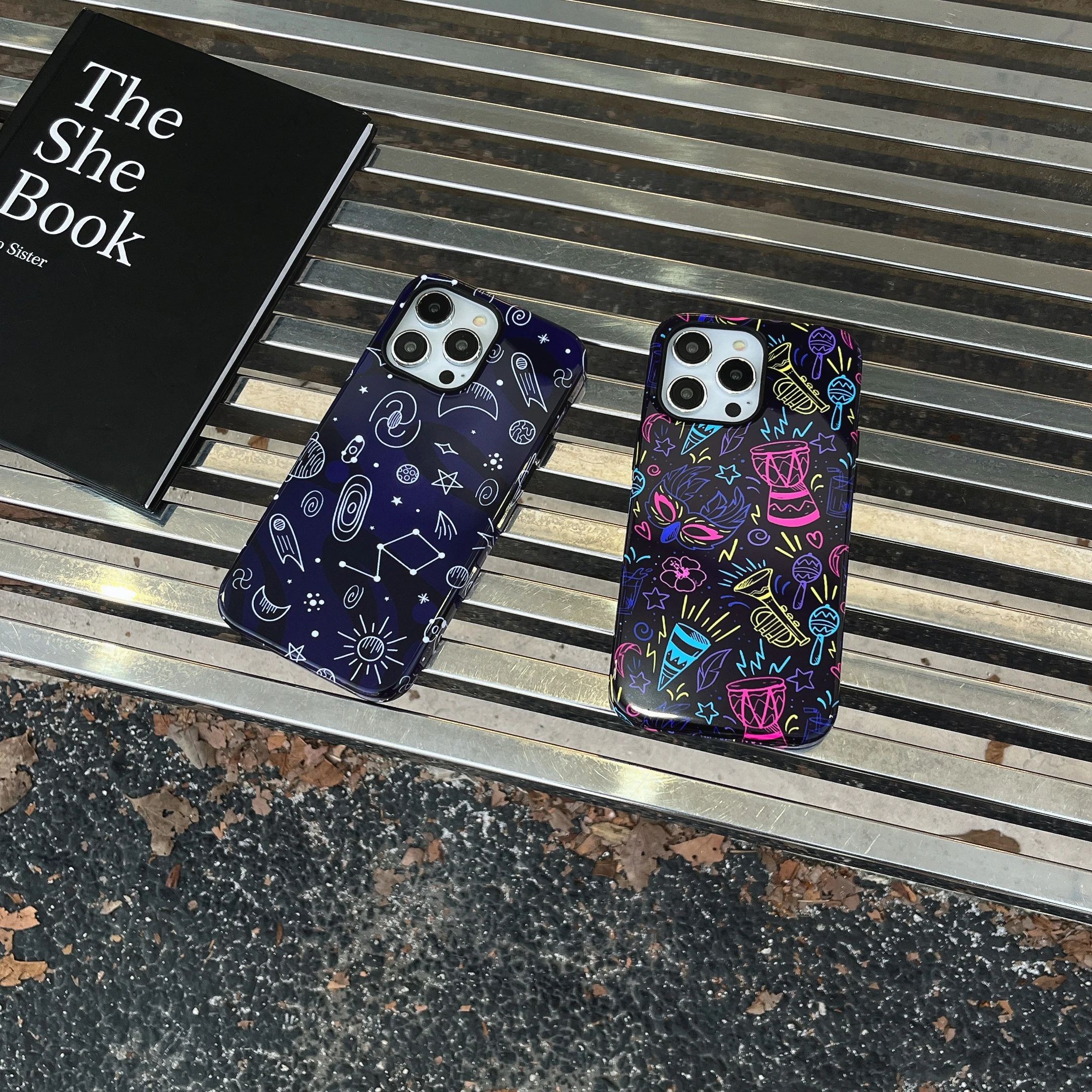 Креативный чехол для телефона с полным покрытием и граффити двойной защитный