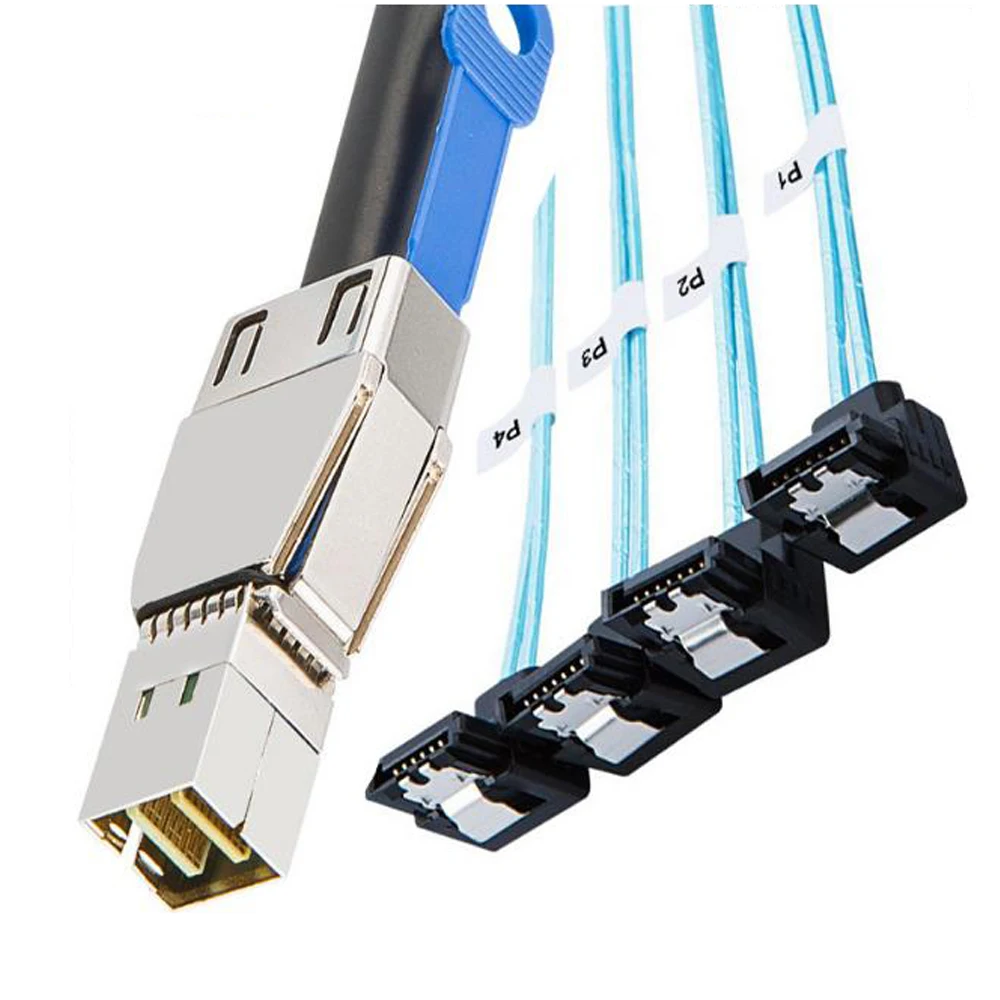 

1 метр Mini Sas Sff-8644 To 4 X 7pin прямоугольный кабель Sata Pinout