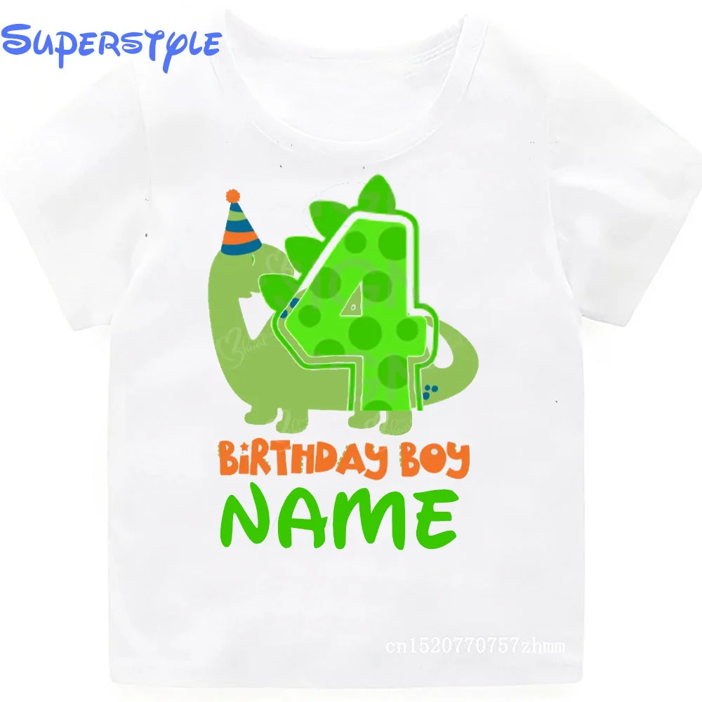 Рубашка в виде динозавра для мальчиков и девочек на 1-й день рождения 2-й 3-й 5-й 6-й