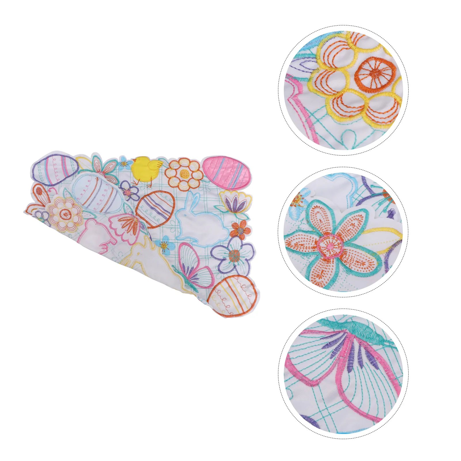 

1Pc Egg Table Decor Table Mat Placemat Table Mast Cup Mat Embroidery Placemat