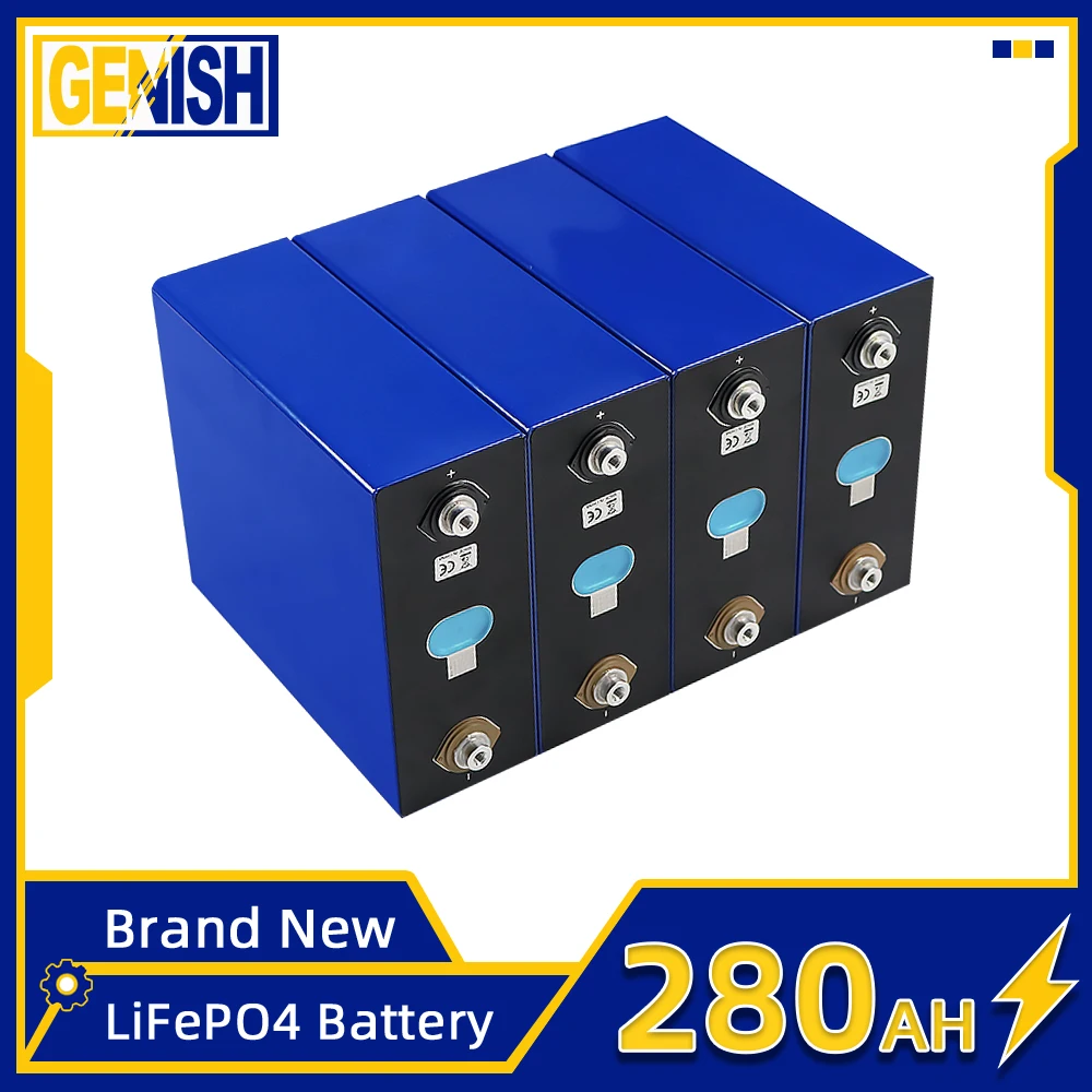 

3.2V Lifepo4 Battery 280Ah 1-32PCS Grade A Solar Rechargable Battery DIY 12V 24V 48V For RV Forklift Wheelchair Golf Cart Boats