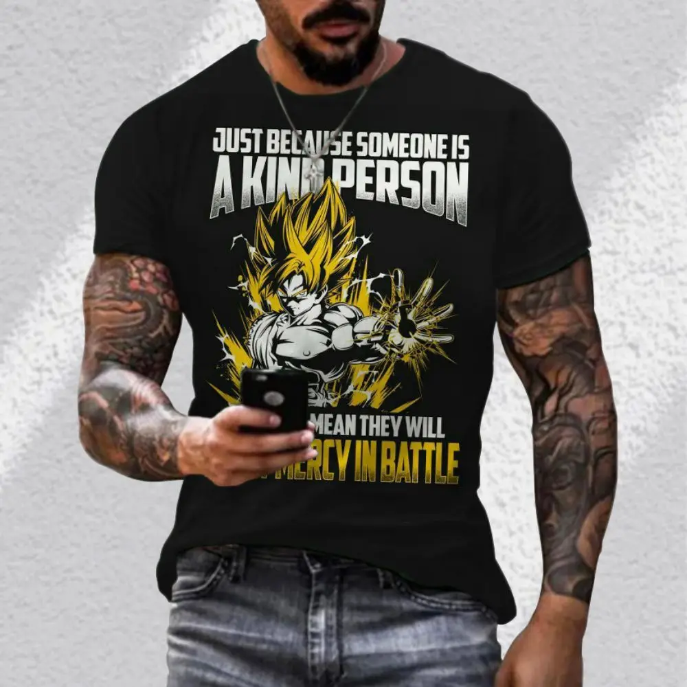 

Dragon Ball Z Hip Hop Anime T-shirt Quick Dry Clothes High Street Essentials Leisure Men's Sports Clothing Oversized 6XL Vegeta