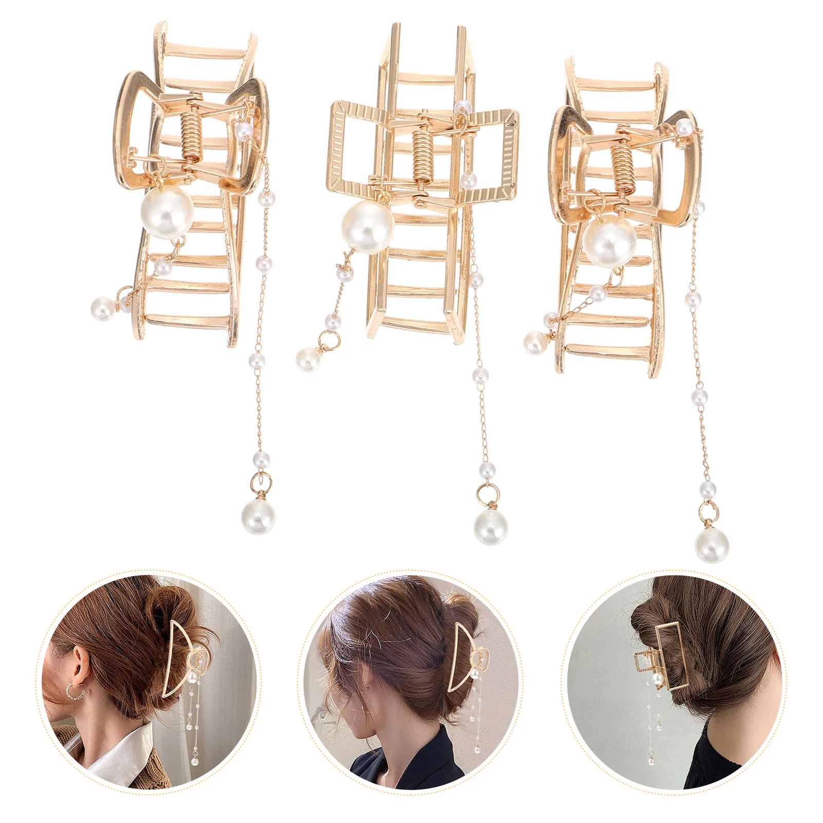 

Hair Clip Claw Clips Tassel Pin Clamp Jaw Women French Girl Barrette Chopsticks Chinese Chignon Traditional Thick