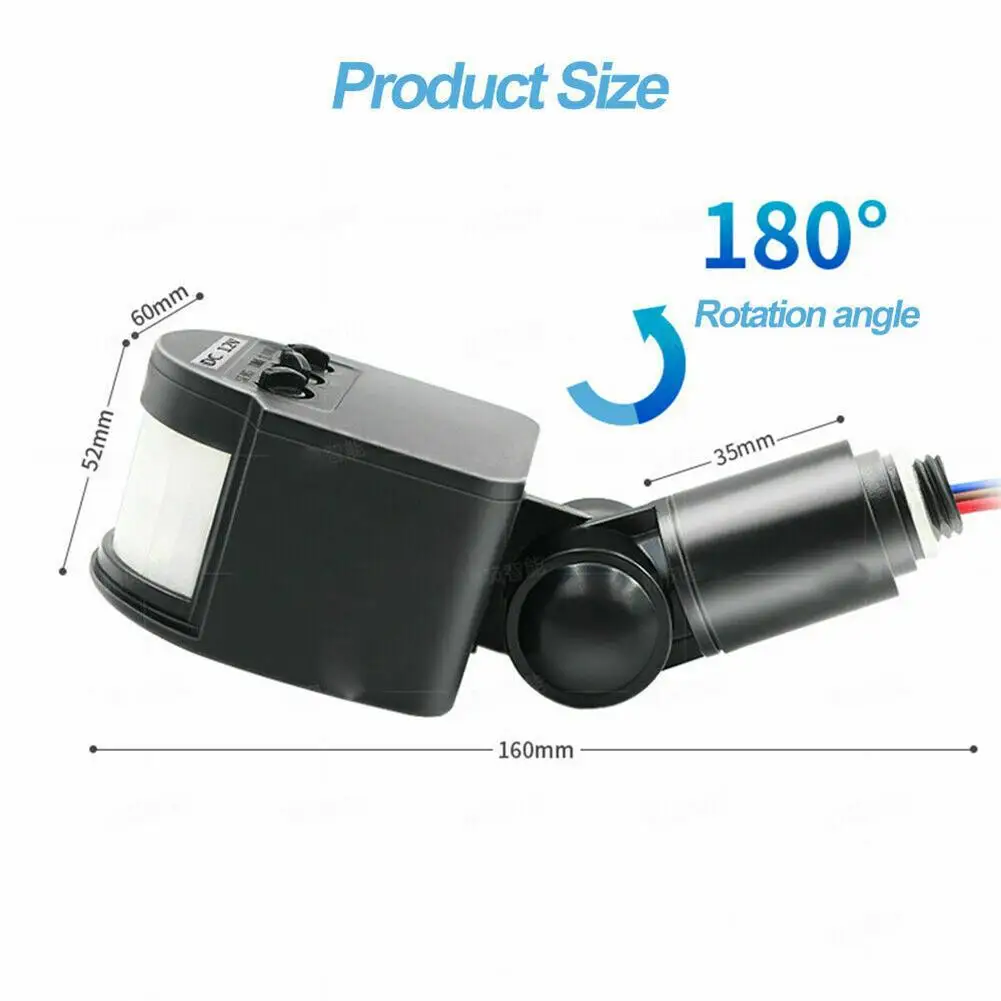 Инфракрасный настенный светильник с датчиком движения 180 градусов