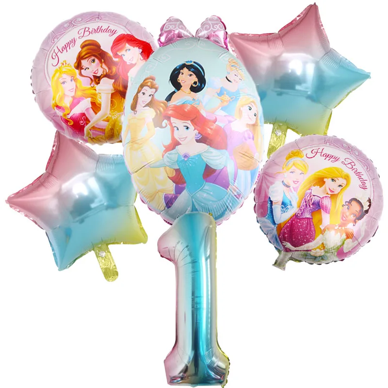 Фольгированные воздушные шары Disney Золушка Рапунцель украшения для дня рождения