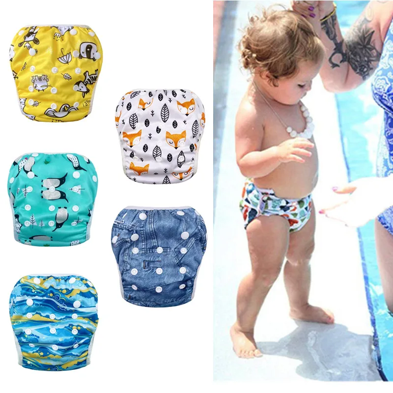 

3PC Baby Swim Diaper Waterproof Adjustable Cloth Diapers Pool Pant Swimming Diaper Cover Reusable Washable Baby Nappies
