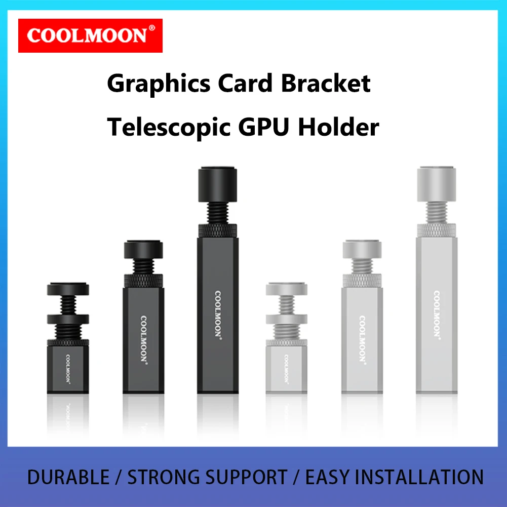 

COOLMOON Graphics Card Bracket Telescopic Spiral Video Card Holder Magnetic Base Anti Scratch Non-slip for ATX/M-ATX/ITX Chassis