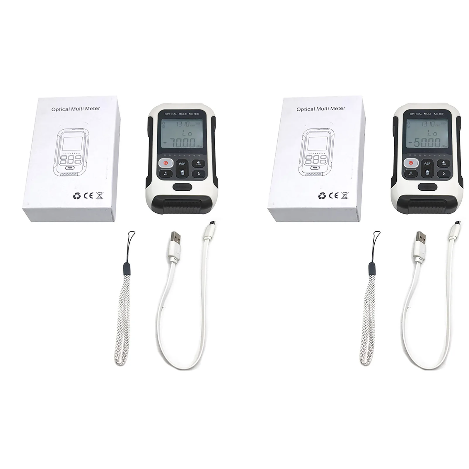 

Optical Power Meter 10 Wavelengths Universal Connector Fiber Cable Tester for Communication Engineering