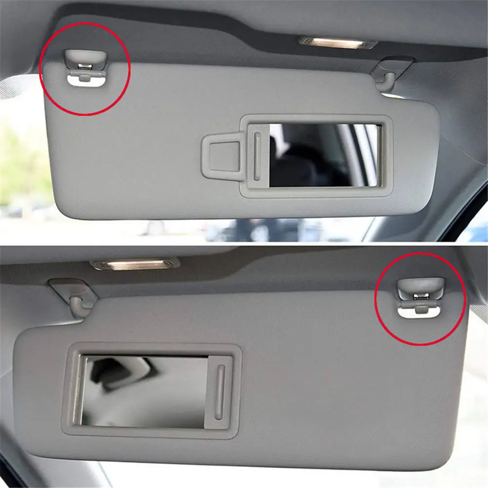 

2Pcs For Audi A1 A3 A4 A5 Q3 Q5 S3 S4 S5 TT Allroad 8U0857562A Grey Interior Gray Sun Visor Clip Holder Hook Bracket Hanger