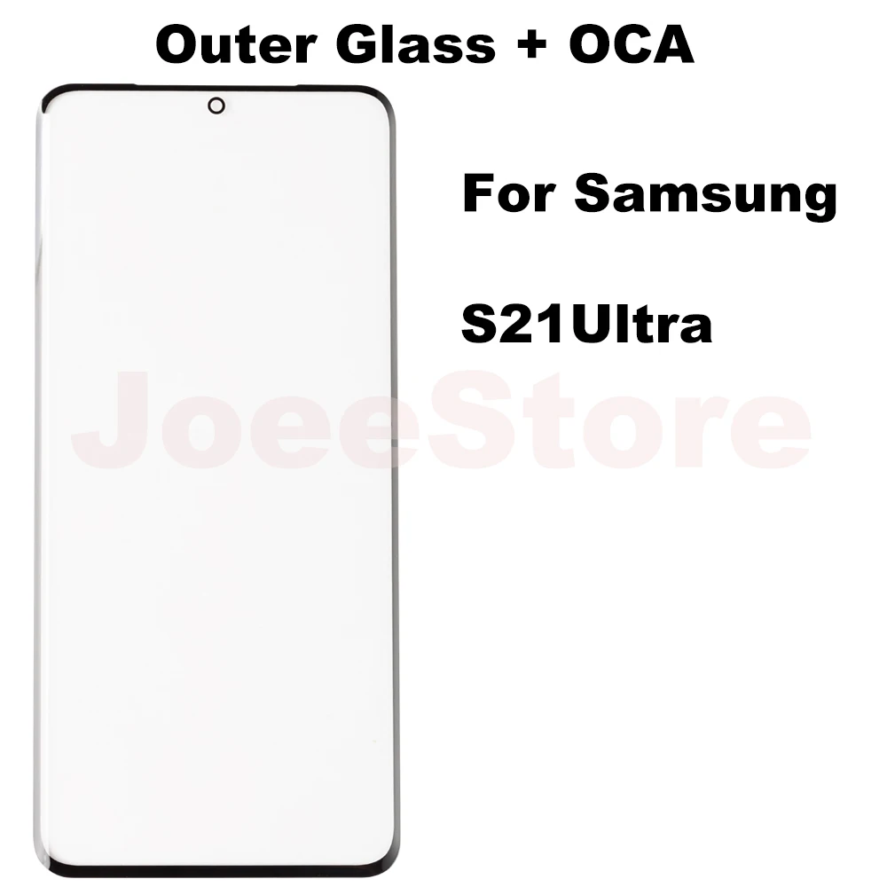 Фото 2 шт. внешнее стекло с пленкой OCA для Samsung Galaxy S10 S20 S21 S22 S23 S24 Plus Ultra FE ЖК-экран сенсорная передняя стеклянная панель №2