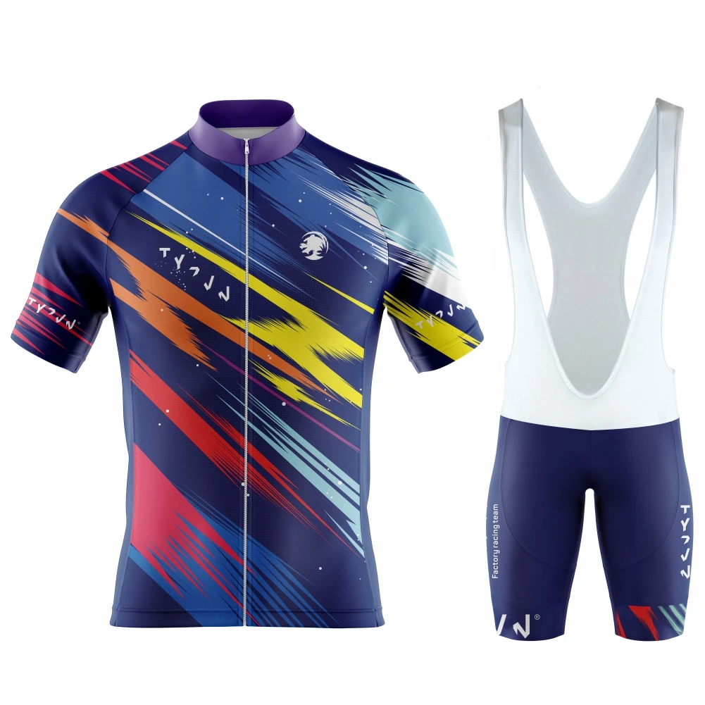 

Велосипедный комплект Tyzvn Wielertrui Mannen Ropa Ciclismo Hombre Zomer Korte Mouw Maillot Broek Pak Mtb Fiets Kit Бесплатная доставка