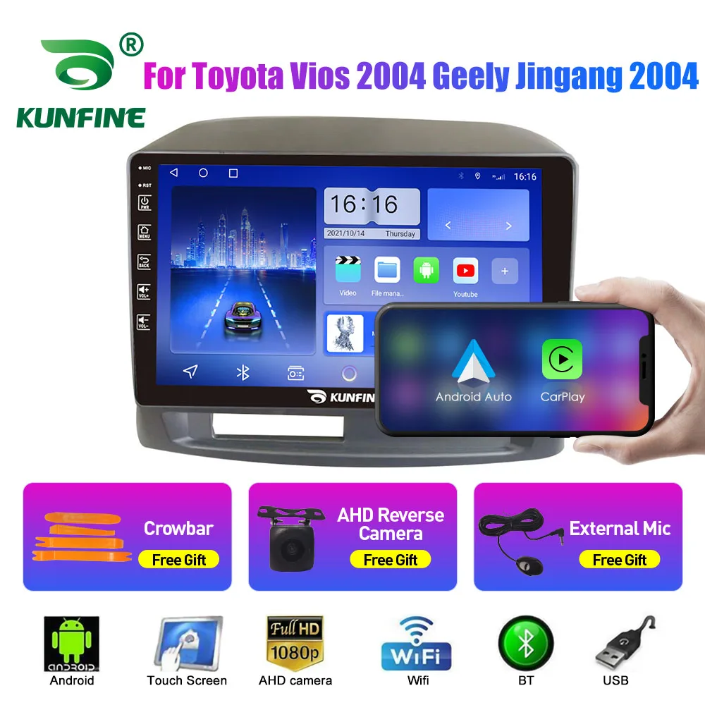 

Car Radio For Toyota Vios 2004 Geely Jingang Android 10.0 Octa Core Car DVD GPS Navigation Player Deckless Car Stereo Headunit