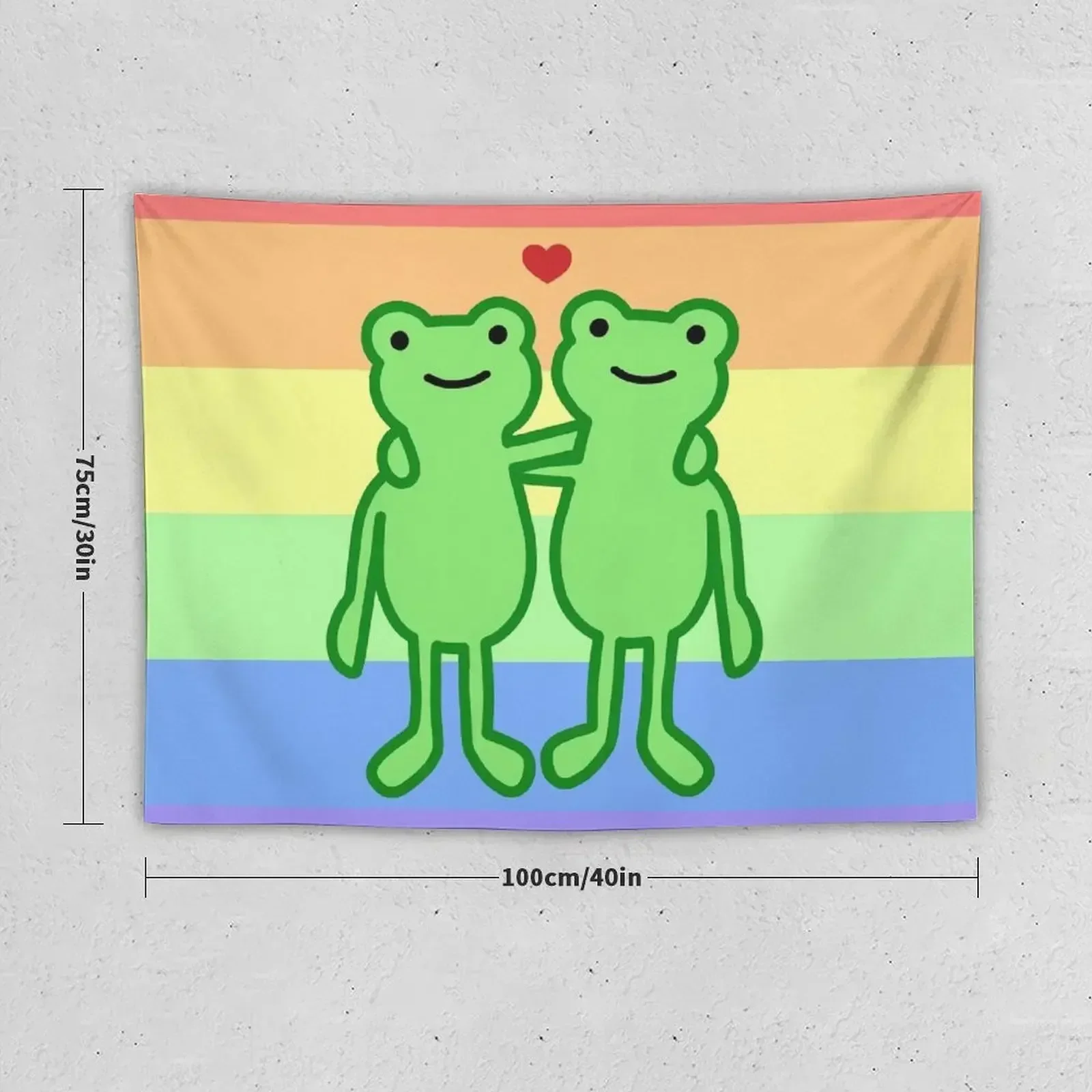 лягушка гордость друзья радуга лягушки гобелен настенный декор комнаты