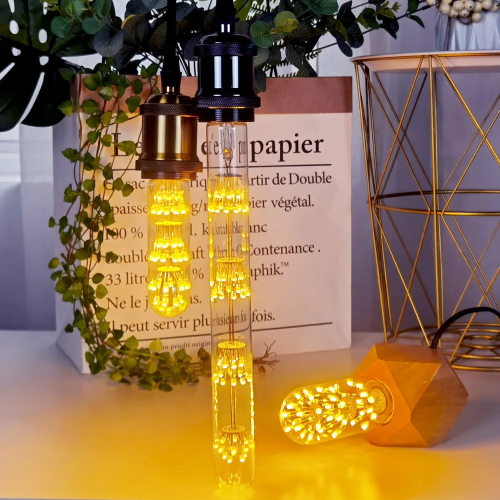 TIANFAN Gypsophila светодиодный ная лампа Эдисона E27 AC85-265V Ретро Фейерверк декоративная A60