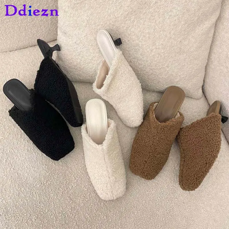 

Женские туфли-лодочки на низком каблуке, с квадратным носком