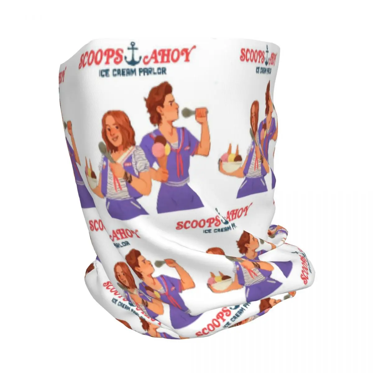 Фото Шарф-бандана Dingus By Teeourguest Scoops Ahoy, теплая маска-шарф для шеи, головной убор, шапка-бини для мужчин и женщин, взрослых, моющаяся. №2