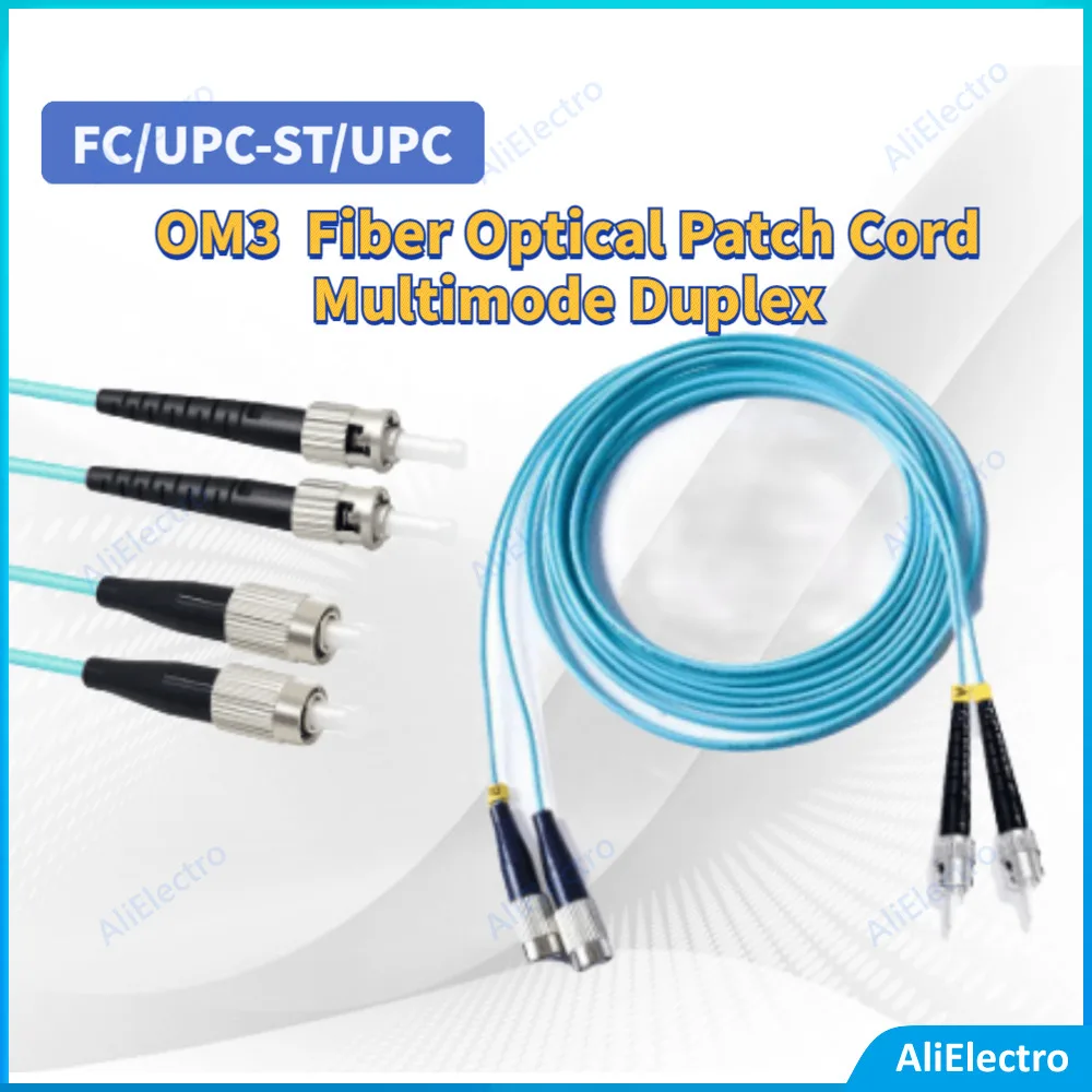 

OM3 5pcs/Lot FC/UPC-ST/UPC Fiber Optical Patch Cord Multimode Duplex Fiber Optical Jumper Cable Multi-Mode Free shipping