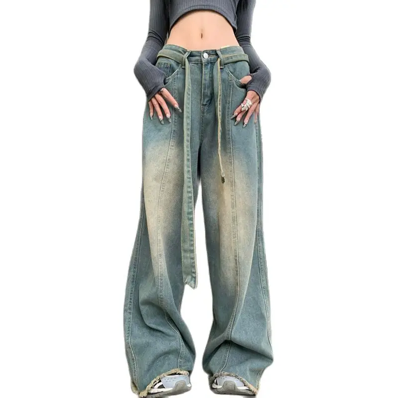 

2023 Women's Jeans Spring and Summer New Pattern Trousers Retro Loose and Comfortable High Waist Versatile Free Shipping