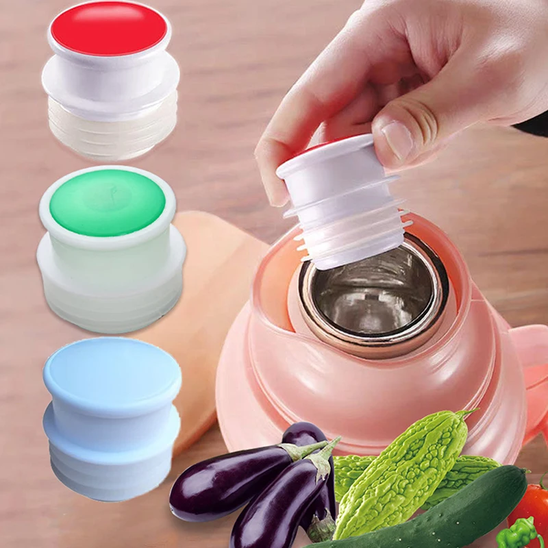 2/4pcs Food Grade Silicone Thermos Bottle Stopper Replacemen