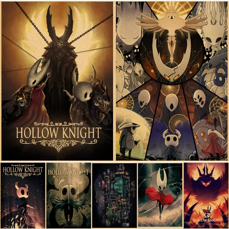 

Полые рыцарские настенные плакаты, постеры, винтажные картины, настенные плакаты, спальня, аниме, домашний декор, бумажные винтажный настен...