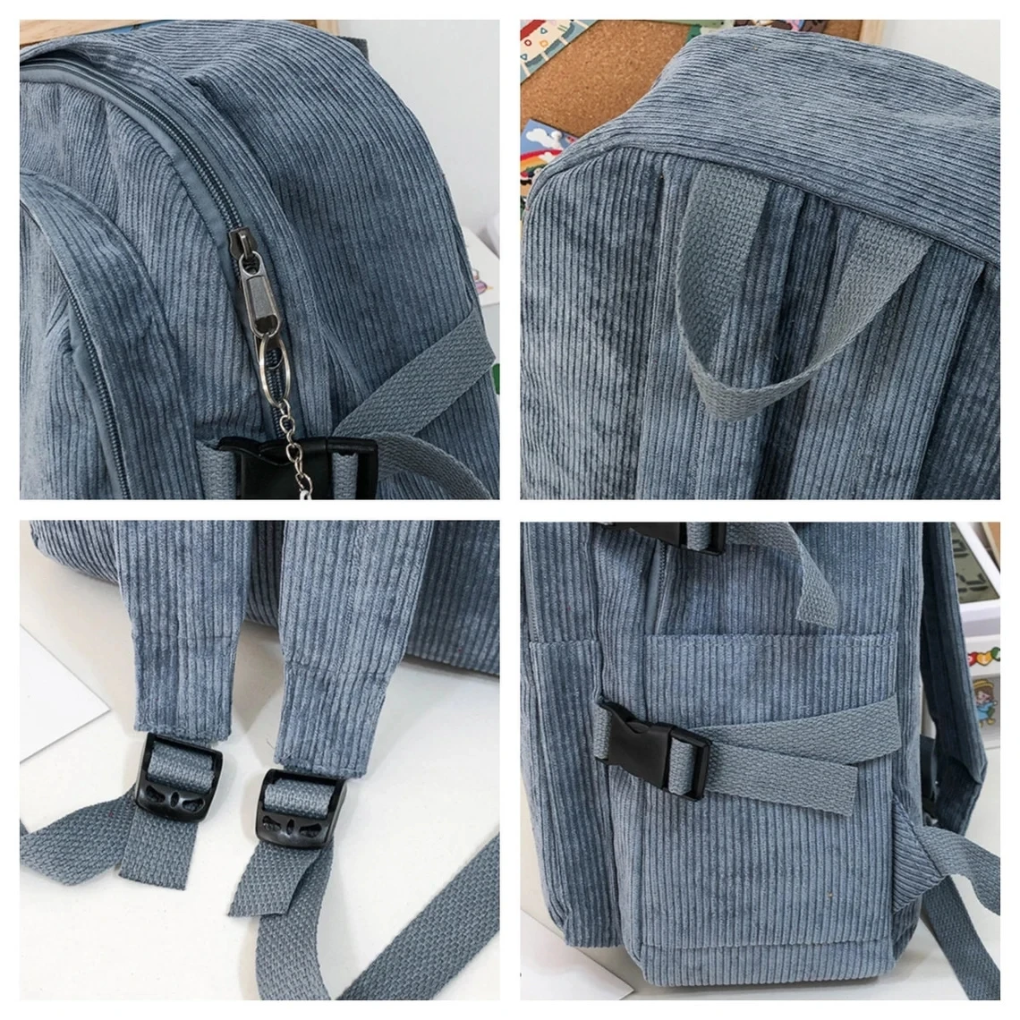 Corduroy Backpack, Handmade Bag, Small Bag, Girl Bag, Modern Bag, Women's Backpack,Fashion Students School Bags