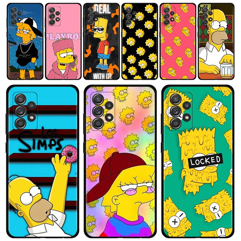 Hot Simpsons Boy Phone Case For Samsung Galaxy A12 A52 A51 A71 A32 Cover A52s A53 A73 A72 A23 A31 A22 Silicon Funda