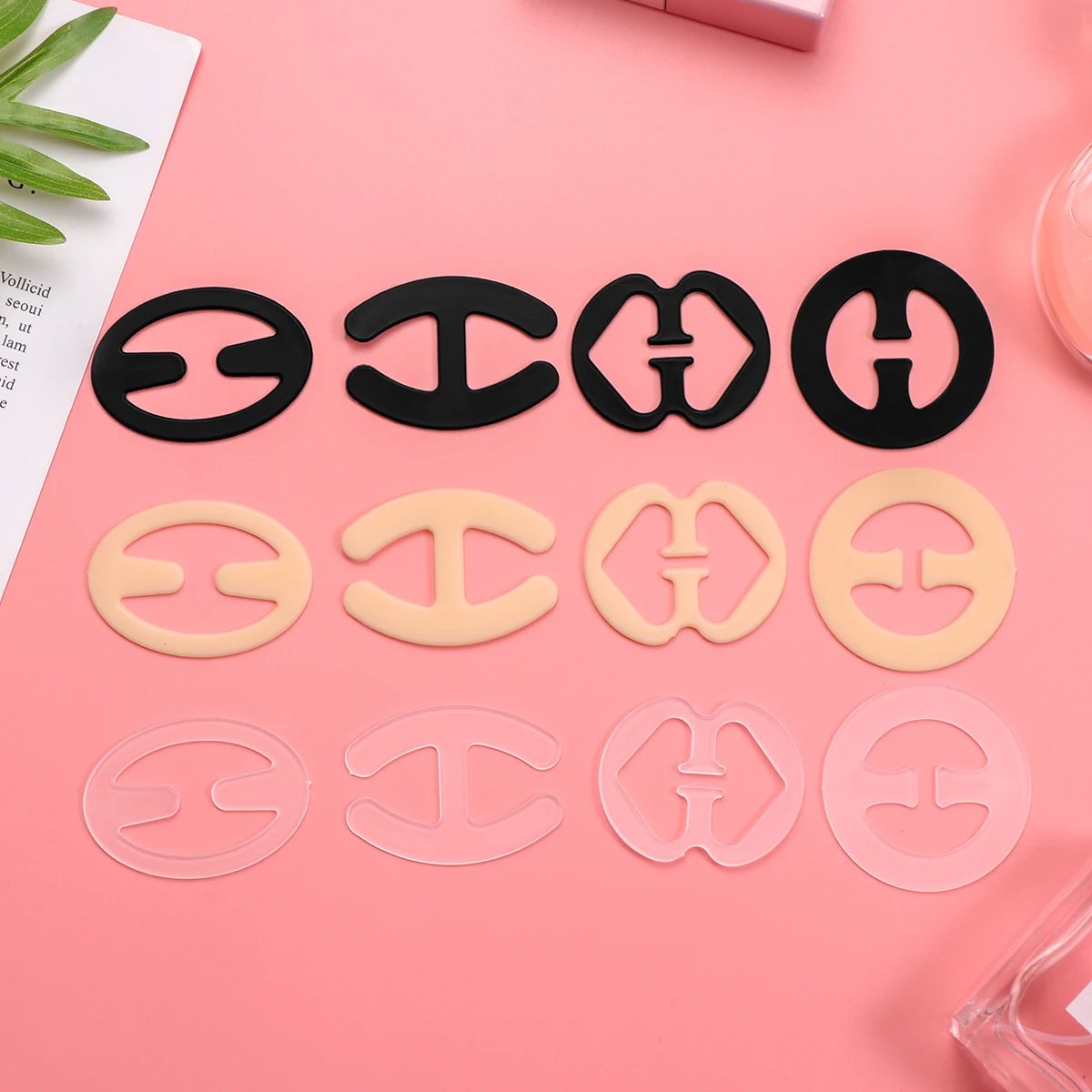 12pcs Bra Straps Clip Non-slip Plastic Delicate Shoulder Belt Buckles Bra Buckles for Girls Ladies Women