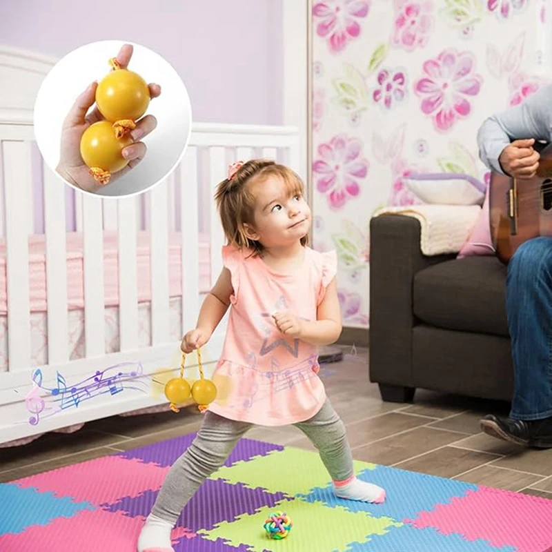 2 пары художественных шариков Aslatua Шейкер Инструмент Брязкальцо Набор для детей и