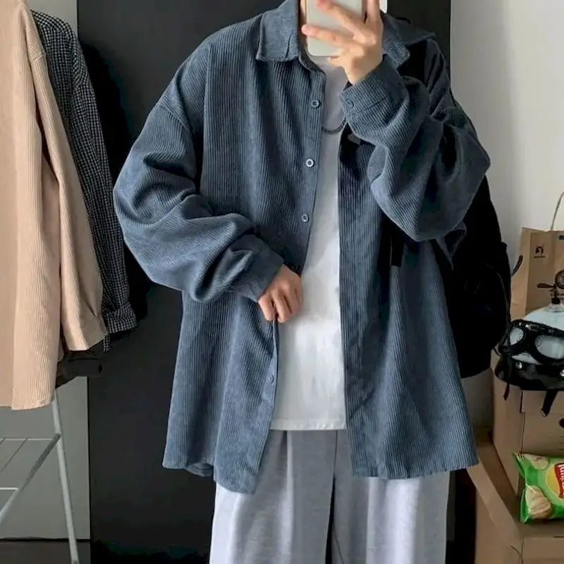 Вельветовая куртка женские рубашки Мужская блузка осенняя Корейская свободная
